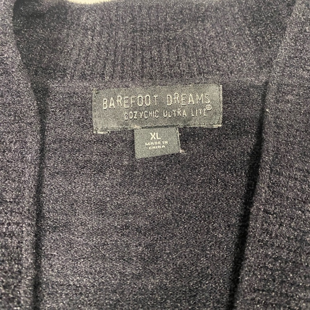 Barefoot Dreams Women’s Cozy Chic Ultra Lite Black Cardigan Size XL - Picture 3 of 7